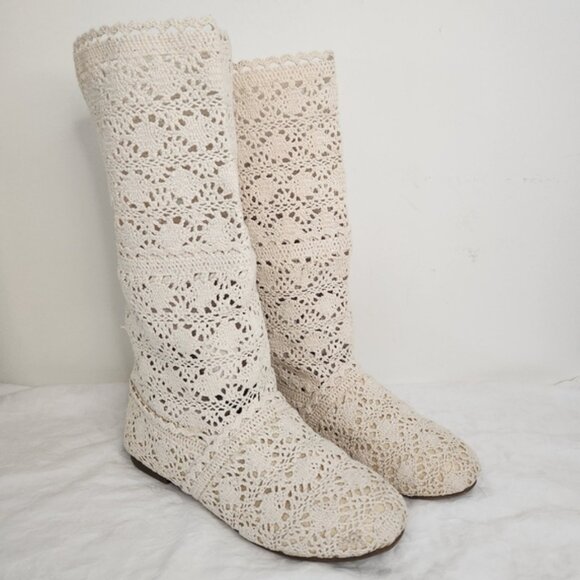 Shoes - Crochet Lace Boots